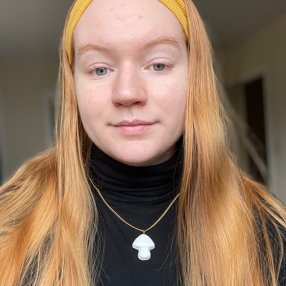 White Mushroom Necklace